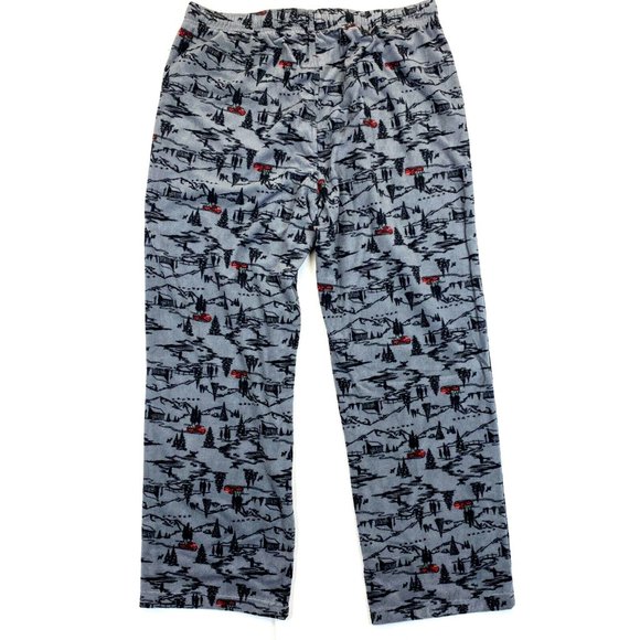 Men's Sonoma Goods For Life Microfleece Pajama Lounge Pants Gray Red Truck - XXL - Picture 3 of 3